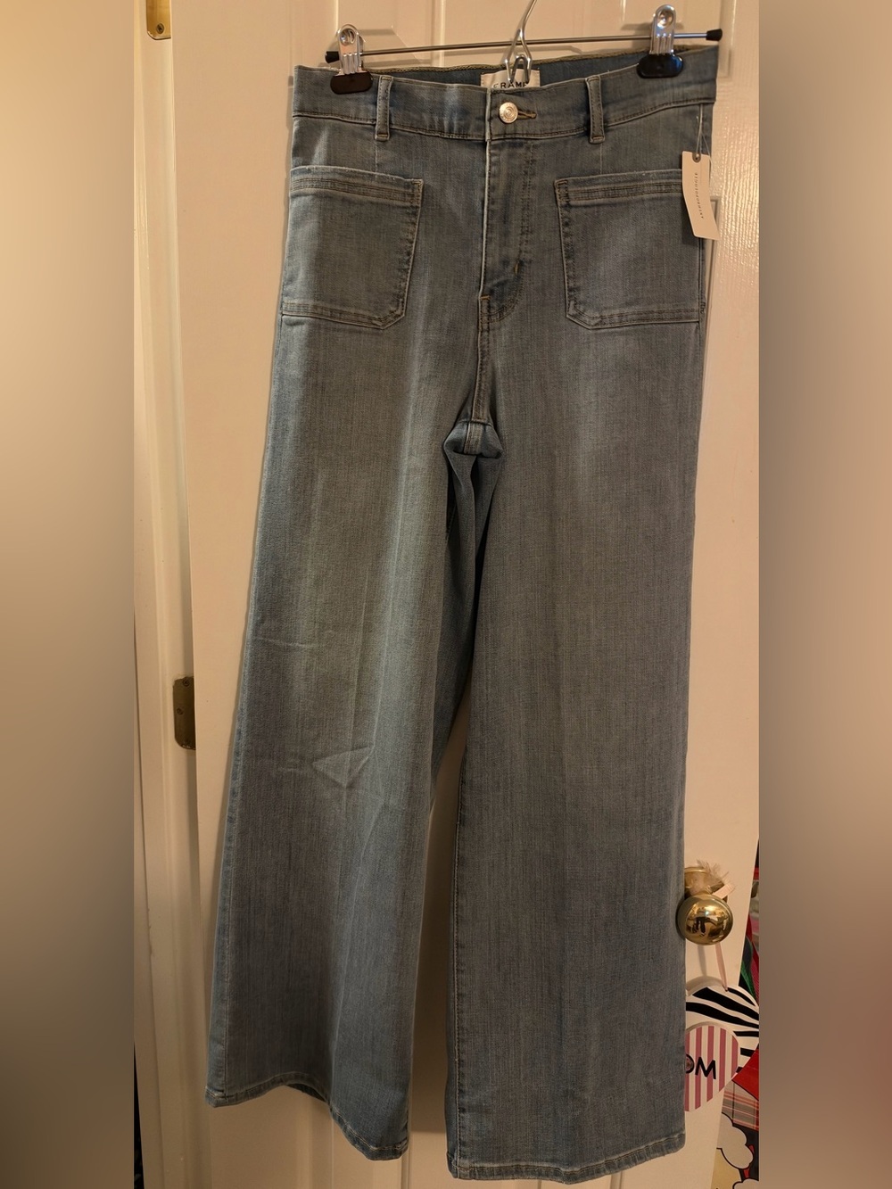 Frame Denim Women’s Le Slim Palazzo High Rise Wide Leg Wilson Clean NWT